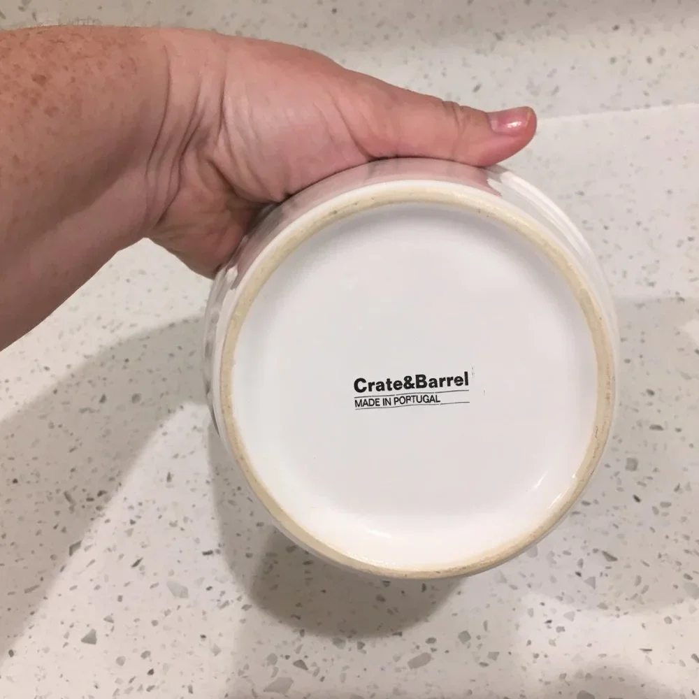 Original 1st Release of Crate & Barrel “Popcorn” Bowls Set of 2 (early 2000s)